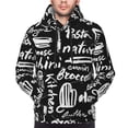 thumbnail image 5 of Bingfone Pasta Bacon Men'S Drawstring Hoodie Long Sleeve Pocket Sweatshirts-Small, 5 of 9