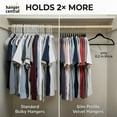thumbnail image 3 of Hanger Central 25 pack 17 Inch Black Velvet Clothes Hangers with Swivel Hook, 3 of 6