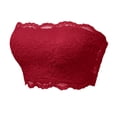 thumbnail image 3 of Blmnix Lace Bralette Bras for Women Push Up Bra Bandeau Bra Bra Strapless Red Sports Bras for Women, 3 of 4