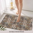 thumbnail image 3 of Abstract Flower,Door Mat&nbsp;Indoor Outdoor Entrance,Non Slip Small Rug for Kitchen Bathroom Entryway Rug,Oriental Bohemia Brown Geometric Leaves Washable Doormat Floor Mat 16x24 Inch, 3 of 8