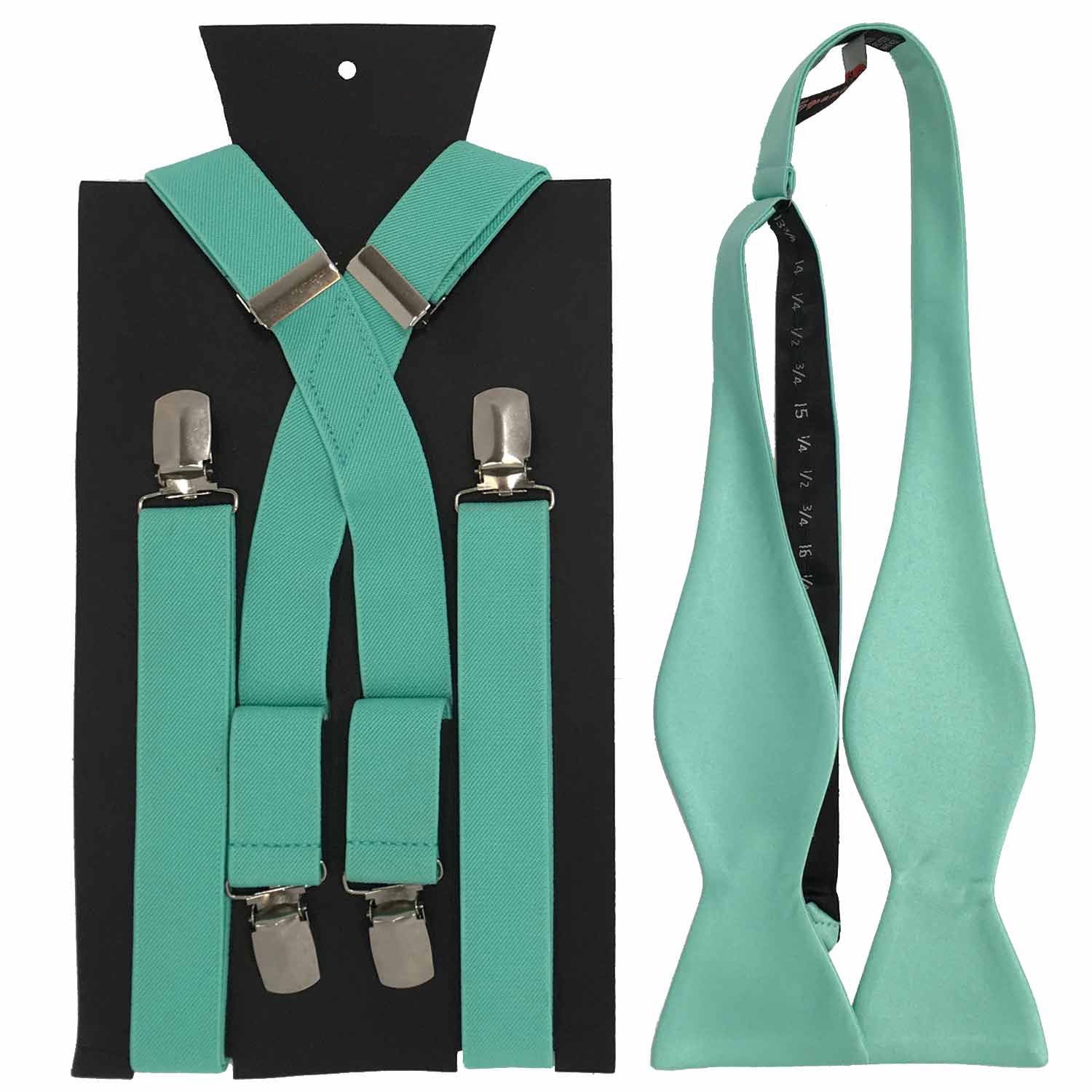 Men’s Mint Suspenders & SelfTie Bow Tie Collection in a variety of