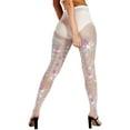 thumbnail image 5 of Fortune Women Sparkly Rhinestone Fishnets Stockings High Waist Tights Club Glitter Mesh Pantyhose, 5 of 5
