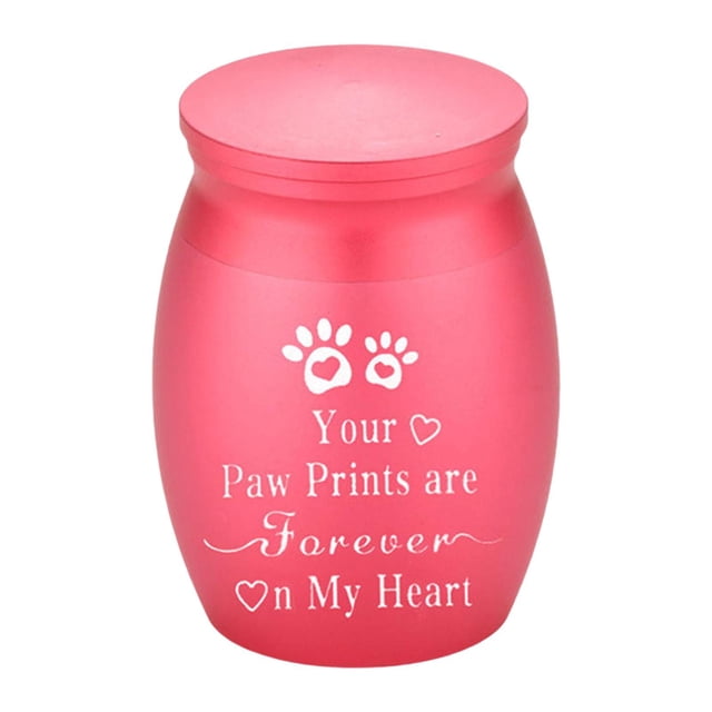 BELOVING Pet Ash Urn Container Memorial Keepsake Urns for Small Animals s Kitten Pink