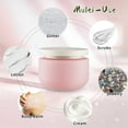 thumbnail image 6 of Matte Pink Plastic Cream Container,4pcs Empty Wide Mouth Sample Container,250ml/8oz Cosmetic Storage Pot with Lid for Indoor and Outdoor, 6 of 6