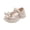Beige, variant on Gyujnb Mary Jane Dress Shoes Bow Pearl Rhinestone Hook and Loop Party Dance Shoes (Little Girls, Big Girls),2.5 Years