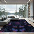thumbnail image 2 of ODIKA 8'x10' Washable Area Rug Meteorite Vortex Motif Uranus Themed Theme Galaxy Nebula Starry Playful for King Size Bedroom Under Bed, Master Suite, Non-Shedding, Easy Care, 2 of 7
