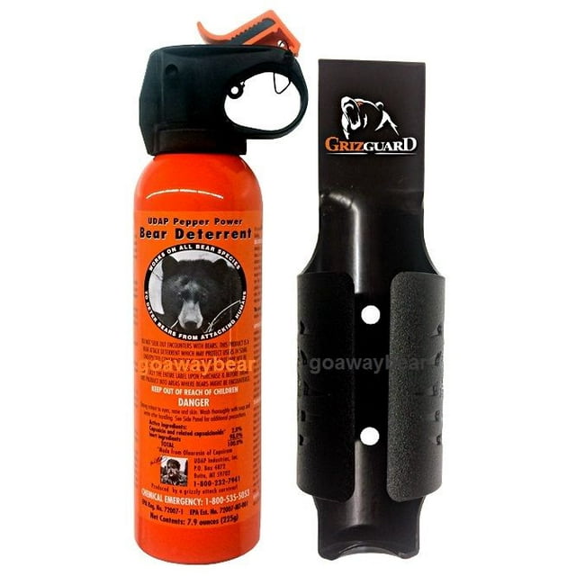 UDAP Bear Spray Safety Orange with Griz Guard Holster