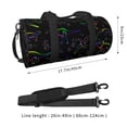 thumbnail image 4 of Xecao Dinosaur print Round Travel Duffel Bag is a foldable gym bag with an inner pocket, perfect for travel sports, 4 of 8