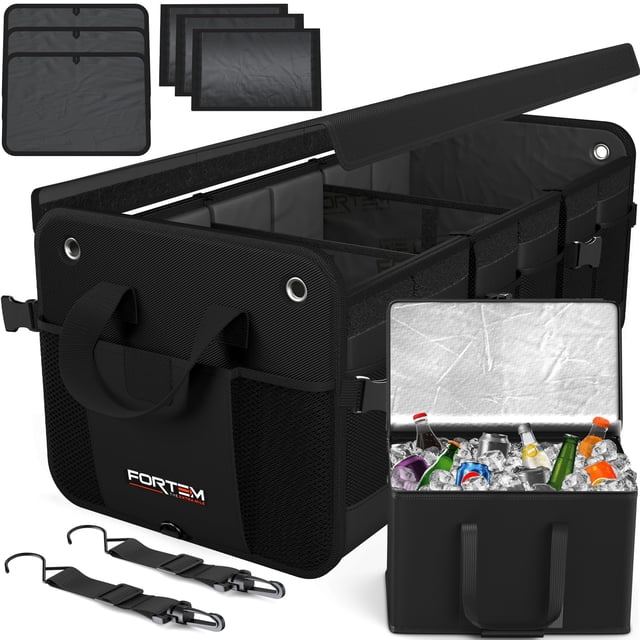 Organizador de Cajuela FORTEM con Nevera 110L Oxford 1680D
