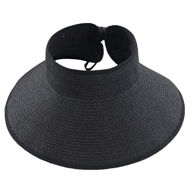 RXIRUCGD Hats for Women Women's Wide Roll-up Straw Sun Visor Hat
