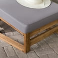 thumbnail image 4 of Walker Edison Modern Patio Chair Lounger and Ottoman - Brown, 4 of 22