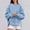 Blue, variant on Pullover Sweatshirts for Women Crewneck Long Sleeved Solid Color Fleece Sweatshirt Top Oversized Fall Winter Outdoor Workout Fashion Party Warm Top Versatile ,White