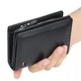 thumbnail image 4 of Men's Leather RFID Blocking Wallet with Zipper - Credit Card Holder & ID Purse. (Black), 4 of 11