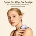 thumbnail image 2 of Cshidworld Audífonos Abiertos, Audífonos con Clip Bluetooth 6.0 Inalámbricos con Micrófono con Cancelación de Ruido, Impermeables IPX5, 50H de Reproducción de Running, Hacer Ejercicio, Morado, 2 of 7