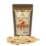 Raw Cocoa Butter Wafers (8 ounce) - 100% Natural Unrefined, Non-Deodorized, Organic Fair Trade