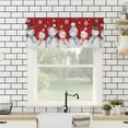 thumbnail image 4 of Goory Single Curtain Panel Xmas Rod Pocket Short Curtain Kitchen Valance Cafe Tier Bathroom Scarf Slot Top Window Curtain Christmas Window Drape Christmas Short Curtain H W:69"x H:22", 4 of 5