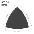 thumbnail image 2 of Unique Bargains Triangular Sandpaper Hook and Loop Fit 3-1/2' Oscillating Multi-Tool Silicon Carbide for Wet/Dry 320 Grit 8pcs, 2 of 5