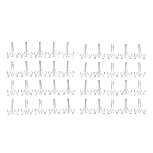 40 Soportes de Caballete de Plástico para Soporte de Exhibición de Caballete para Fotos, Platos, Piezas de Arte, Certificados, Decoraciones de Mesa de Baoblaze Soporte de exhibición de soporte de placa