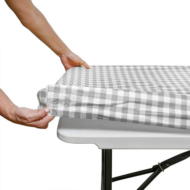 Tablecloth for Folding Table Fitted Rectangular Table Cloth Plastic