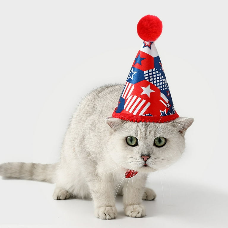 SLYNSHome 4th of July Pet Costume Decorations,American Flag