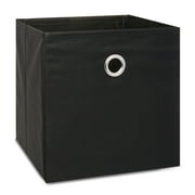 Mainstays Collapsible Fabric Cube Storage Bin (10.5" x 10.5"), Rich Black