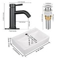 thumbnail image 3 of Aquaterior Bathroom Above Counter Vessel Sink Kit w/ Single Lever Faucet Drain, 3 of 4
