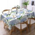 thumbnail image 2 of Blue Hydrangea Flowers Rectangle Tablecloth Watercolor Floral Green Leaf Table Cloth Dining Table Cover for Home Kitchen Restaurant Party Buffet Picnic 60 x 84 Inch, 2 of 7
