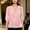 Pink, variant on Womens Linen Shirt Loose Fit Women Blouses 3/4 Sleeve V Neck Going out Tops for Coffee and Brunch Time M-3XL