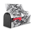 thumbnail image 3 of Naloa Monochrome Botanical Illustration Mailbox Covers Magnetic Post Box Cover Post Letter Box Cover Garden Decor-21x18 in, 3 of 8