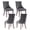 Gray, variant on AOOWOW Linen Channel Tufted Kitchen Dining Chairs Set of 4 with Solid Wood Legs