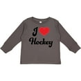 thumbnail image 3 of Inktastic I Love Hockey Girls Long Sleeve Toddler T-Shirt, 3 of 5