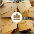 thumbnail image 3 of LNGOOR 10 Pcs Kraft Paper File Bag Thickened Envelope Card Envelopes Self Seal Brown, 3 of 6