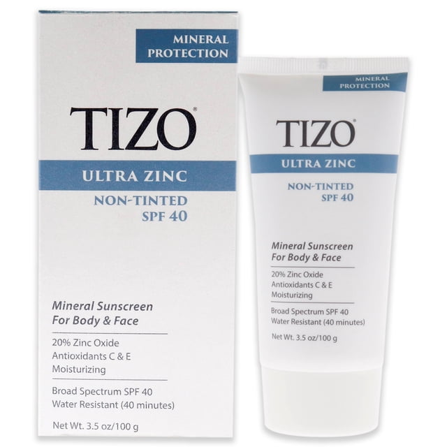 Protector solar Tizo Ultra Zinc 50 ml sin tinte SPF 40 para cuerpo y rostro