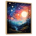 thumbnail image 2 of Designart "Meteors Stardust Cascade Painting I" Asteroids Floater Framed Wall Decor, 2 of 7