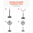thumbnail image 6 of KFFKFF 20" Industrial Oscillating Standing Fan, 4500CFM High Velocity Pedestal Fan with Adjustable Height from 46.9 to 59.6 Inches, Ground Fans with 3 Speed Settings, 6 of 7