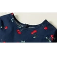 thumbnail image 5 of Little Girls Dresses Fall Kids Floral Fruit Cherry Long Sleeves Pockets Beach Clothes Cute Princess Dress for Girls Size 7-8T, 5 of 8