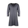 thumbnail image 1 of Vestido de cuello en V para mujer, nuevo vestido coreano sólido elegante, minivestido holgado de oficina para mujer, 1 of 5