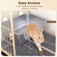 thumbnail image 7 of Rabbit Litter Box, Extra Large Bunny Litter Box with 304 Stainless Steel Sifting Tray & Hooks, Rabbit Litter Box, Easy to Clean and Odor Control (17.7" × 13.8" × 5.9"), 7 of 7