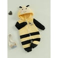 thumbnail image 4 of Qtinghua Toddler Baby Girl Boy Halloween Bee Clothes Kids Long Sleeve Bee Hooded Jumpsuit Halloween Party Fancy Outfits, 4 of 9