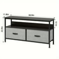 thumbnail image 6 of Garvee TV Stand, 50 Inch Dresser TV Stand for with 2 Drawers, Small Entertainment Center with Storage for Home, Black+Grey, 6 of 7