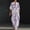 Light Violet, variant on Women's Two Piece Set Retro Floral Print 2 Piece Set for Women Loose Fit Summer Summer Beach Vacation Outfit Short Sleeve Top and Wide Leg Pants Casual Lounge Set Matching Set
