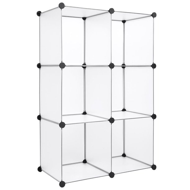 Ktaxon 6Cube Grid Wire Storage Shelves DIY Closet Organizer