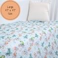 thumbnail image 6 of LollyBanks Baby Blanket, 100% Cotton Muslin Swaddle for Baby Boys and Girls, Soft and Breathable 47 x 47 Inches Receiving Blanket, Lightweight Newborn Swaddle Blankets, Registry (Animal Bike Print), 6 of 6