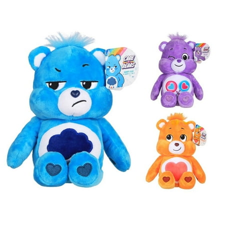 New 2020 Care Bears - 9 inch Plush Bundle (3 Pack) - Soft Huggable Material - Grumpy Bear, Share Bear, Tenderheart Bear