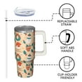 thumbnail image 3 of Christmas Day 30oz Holiday Tumbler with Handle, Festive Winter Coffee Cup, Insulated Stainless Steel Mug with Straw, Gifts for Women Men, 3 of 5