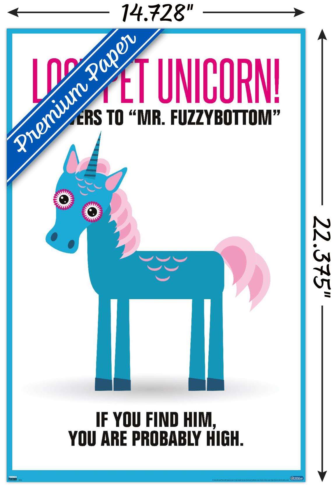 Lost Pet Unicorn Wall Poster, 14.725" x 22.375"