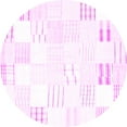thumbnail image 1 of Ahgly Company Indoor Round Solid Pink Modern Area Rugs, 6' Round, 1 of 4