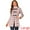 Pink Blue, variant on Unique Bargains Women's Toggle Outerwear Classic Turn Down Collar Plaid Duffle Front Pea Coat Brown M