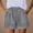 #0058-Gray, variant on Women's Casual Cotton Shorts High Waist Elastic Lettuce Trim Summer Lightweight Flowy Shorts with Pockets