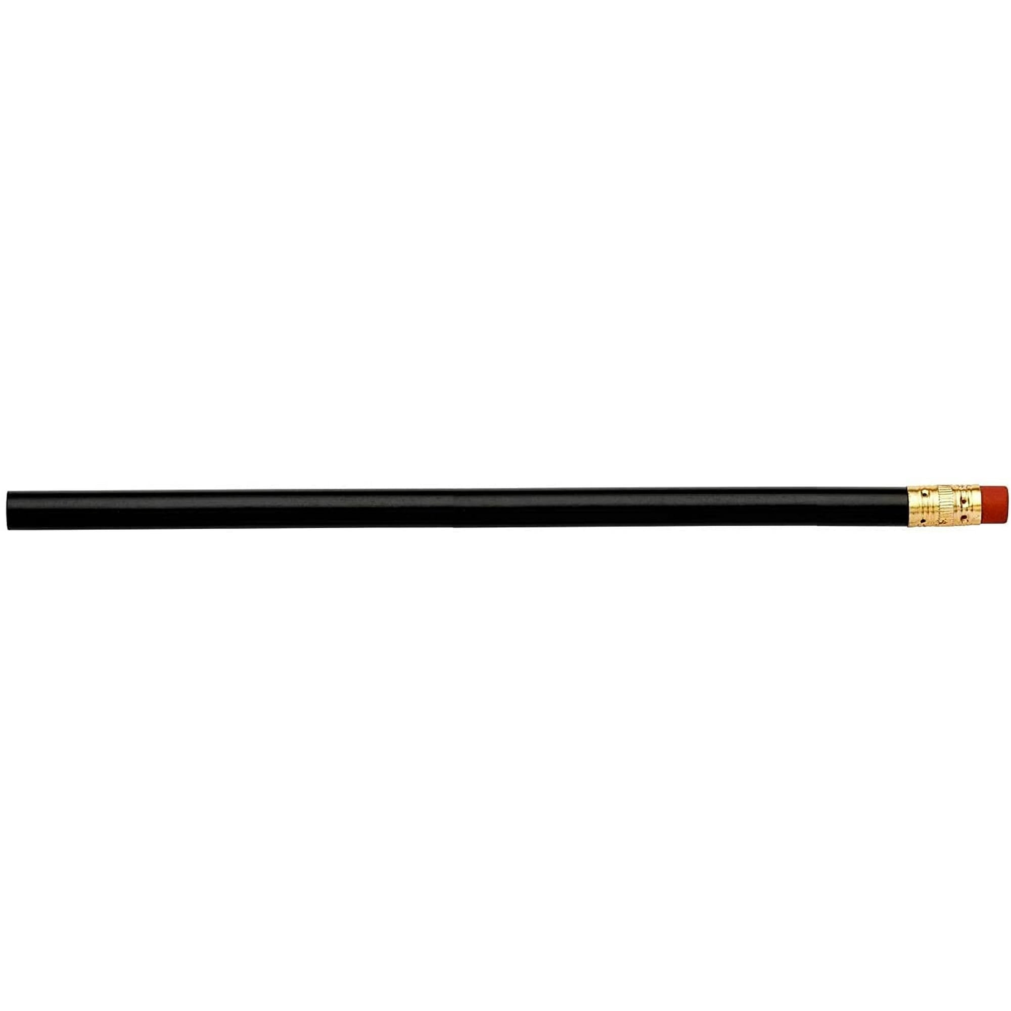 Pencil Guy Blank Round Pencils Black, Pack of 1000 Premium HB Woodcase Bulk Pencils with Erasers for Office, Writing, and Promotional Use